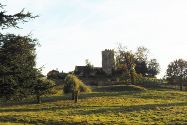 Preston Capes church in profile